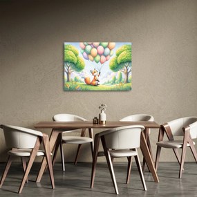 Obraz na szkle – Szczęśliwy lis (70x50 cm)