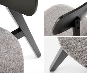 Drewniane krzesło w stylu retro z tapicerowanym siedziskiem Hylo Halmar