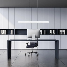 Biała lampa wisząca LED 96cm z metalu W96LED-4K-WEIß wymienny LED wyso