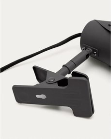 Czarna metalowa lampa stołowa z klipsem (wysokość 16 cm) Jula – Kave Home