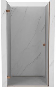 Mexen Lunar-B drzwi prysznicowe uchylne lewe 100 cm, transparent, różowe złoto - 832-100-000-60-00-L
