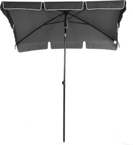 Outsunny Parasol Ogrodowy Składany Ochrona UV Szary Czarny Stylowy i Praktyczny do Ogrodu Balkonu Plaży | Aosom PL