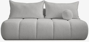Sofa z Funkcją Spania SARIA Szara Boucle Nowoczesna