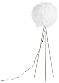 Romantyczna lampa stojąca biała - Feather Nowoczesny Oswietlenie wewnetrzne