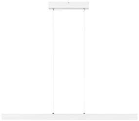 Biała lampa wisząca LED 100 cm z drewna jesionowego L100KB-4K-WEIß wym