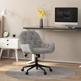 Vinsetto Ergonomiczny fotel wypoczynkowy z miękkim mechanizmem regulacji Jasnoszary metaliczny aksamit