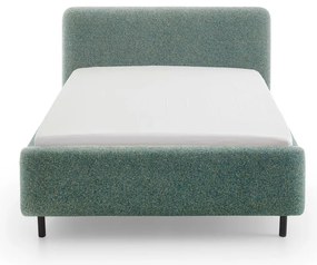 Ciemnozielone tapicerowane łóżko dwuosobowe ze schowkiem ze stelażem 180x200 cm Primo – Meise Möbel