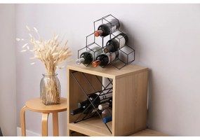 Czarny stojak na wino Compactor RackMAT