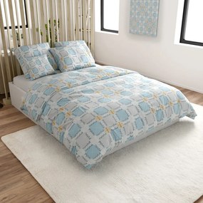 PrzytulneMieszkanie.pl PrzytulneMieszkanie.pl Pościel z mikrowłókna GALDAR niebieska Rozmiar pościeli: 70 x 80 cm | 140 x 200 cm
