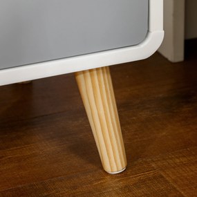 HOMCOM Komoda nocna z szufladą i otwartą półką, stolik nocny do sypialni i salonu, kolor biały, wymiary 40 x 38 x 58 cm