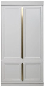 Jasnoszara szafa z litego drewna sosnowego 110x215 cm Organize – BePureHome