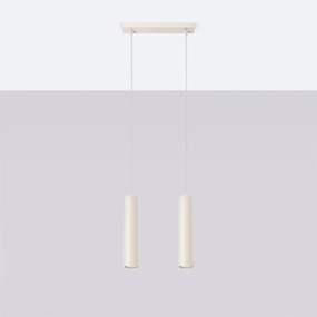 Lampa wisząca LAGOS 2 beżowa SOLLUX  LIGHTING