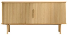 Niska komoda w dekorze dębu z drzwiami przesuwnymi 76x160 cm Cavo – Unique Furniture