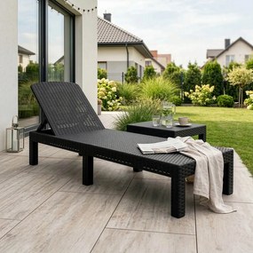 Fotel Ogrodowy Leżak ARIZONA Technorattan Czarny