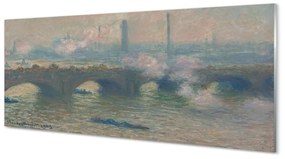 Obraz na szkle Most w Waterloo pochmurny dzień - Claude Monet