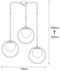 Czarna metalowa lampa wisząca Opviq lights Nazarios