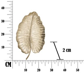 Dekoracja w złotej barwie Mauro Ferretti Leaf, 35,5x23 cm