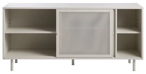 Szara metalowa komoda z drzwiami przesuwnymi 160x75x47 cm Veep – Unique Furniture