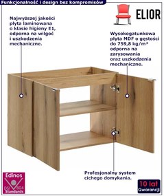 Nowoczesna szafka do łazienki w kolorze dębu 80 cm Z9-T07
