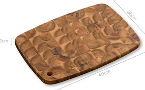 Kesper 28153 Deska do krojenia akacja, 40 x 28 x 2 cm