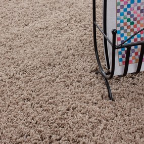 Dywan shaggy jednokolorowy beżowy 80 cm x 250 cm