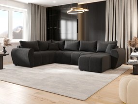 BEDANTE narożnik w kształcie U MOLISA U PLUS Itaka 27 lewa ciemnoszary z funkcją spania sofa w kształcie litery U z pojemnikiem na pościel