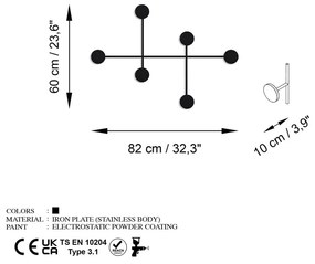 Czarny metalowy wieszak ścienny Dama – Kalune Design