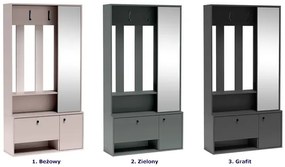 Zielona garderoba z szafką na buty - Timy