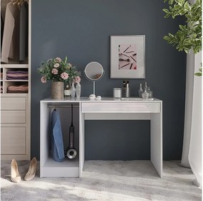 Stół do toalety biały/biały wysoki połysk 119.8x50.1x76 sherry