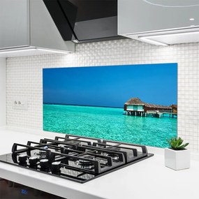 Panel Szklany do Kuchni Krystaliczna Woda I Niebo