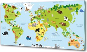 Panel do kuchni Mapa zwierzęta