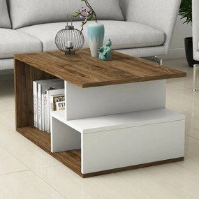 Stolik konferencyjny Arte White and Dark Walnut
