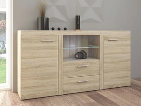 Komoda RENA 2D2S + półka - dąb sonoma