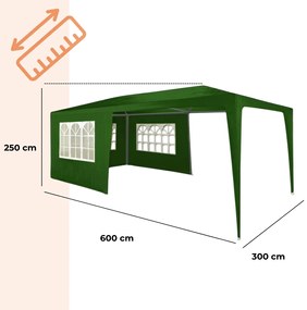 Jurhan Namiot imprezowy NEAPOL, 3x6m, zielona