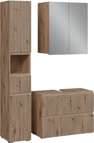 Zestaw mebli łazienkowych 3-częściowy rzemieślnik 80x35x58 takumi