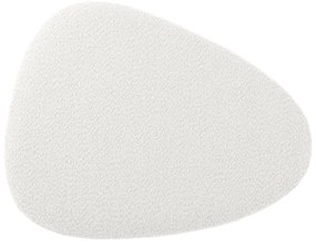 Biały puf z materiału bouclé Ada – Leitmotiv