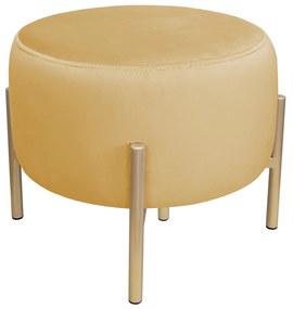 Pufa OLA LOFT ławka podnóżek metal złota MG15