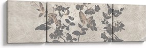 Obraz - Teksturowane liście (170x50 cm)