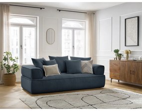 Ciemnoniebieska sofa z tkaniny szenilowej 237 cm Whesley – Bobochic Paris