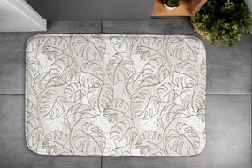 Dywanik łazienkowy antypoślizgowy Dywanik łazienkowy antypoślizgowy Liście monstery