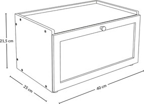 Bambusowy chlebak VITRINE, 25 x 40 x 21,5 cm