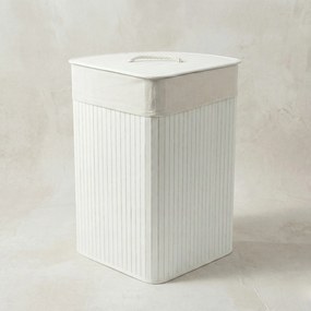 Narożny kosz na pranie ARCO, bambus, 60 l