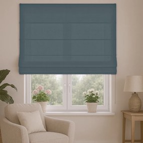 Roleta rzymska welurowa na wymiar Velutto lazurowa - do 140 cm