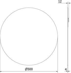 Mexen Alto lustro łazienkowe okragłe 50 cm - 9853-050-050-000-00