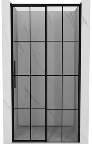 Mexen Rox drzwi prysznicowe rozsuwane prawe 105 cm, czarna kratka, czarne - 8C2-105-000-70-77-P