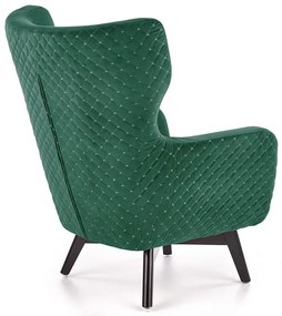 Zielony welwetowy fotel do karmienia uszak C5-S65