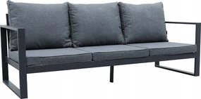 Zestaw mebli ogrodowych antracyt tarasowy 4 el. aluminiowych sofa, kanapa
