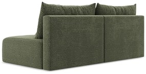 Zielona rozkładana/ze schowkiem sofa 216 cm Kalena – Makamii