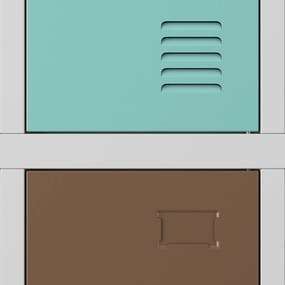 Pastelowa szatnia szkolna 10-skrytkowa Bartuś 136x45x150 cm