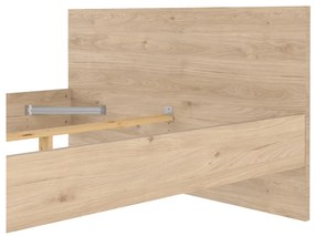 Łóżko dwuosobowe w dekorze dębu bez stelaża 140x200 cm w naturalnym kolorze Naia – Tvilum